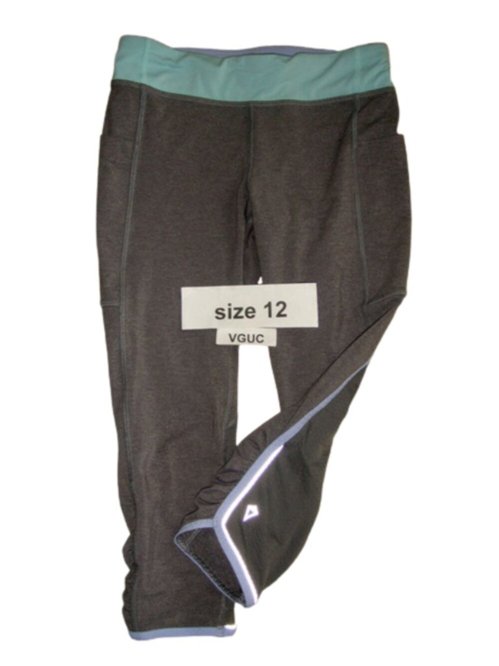 Ivivva Girl by Lululemon 🍋Quick Trick luxtreme Crop grey waistline size 12